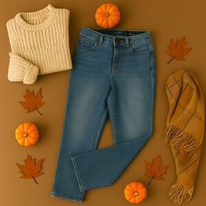 Everyday Stretch Blue Jeans | Mid-Rise Comfort Fit | Size 14